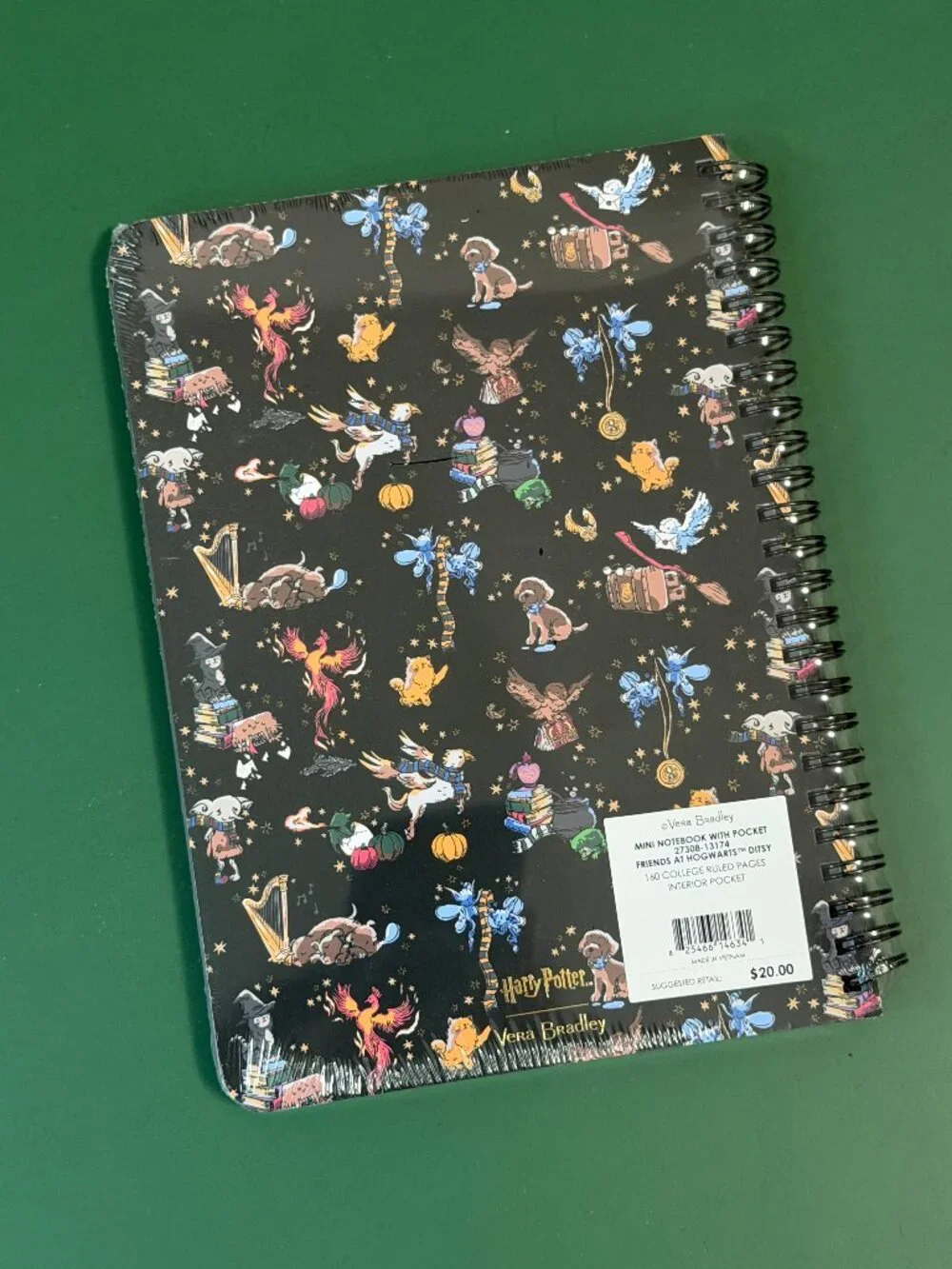 NWT Harry Potter x Vera Bradley Notebook with Pocket